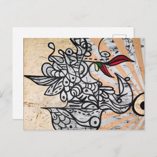 Vogel van het paradijs briefkaart (Voorkant / Achterkant)