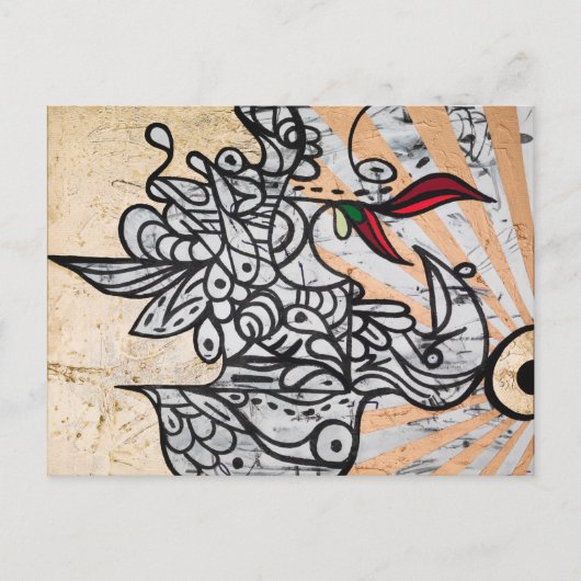 Vogel van het paradijs briefkaart (Voorkant)