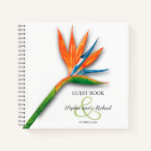 Vogel van het paradijs-bruiloft-gastboek notitieboek (Voorkant)