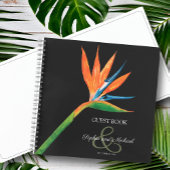 Vogel van het paradijs-bruiloft-gastboek notitieboek