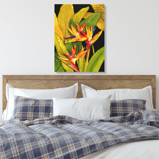 Vogel van het Paradijs Canvas Afdruk (Insitu (Slaapkamer))