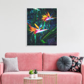 Vogel van het paradijs canvas afdruk (Insitu (Woonkamer))