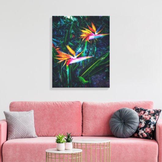 Vogel van het paradijs canvas afdruk (Insitu (Woonkamer))
