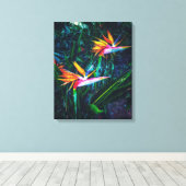 Vogel van het paradijs canvas afdruk (Insitu (Houten vloer))