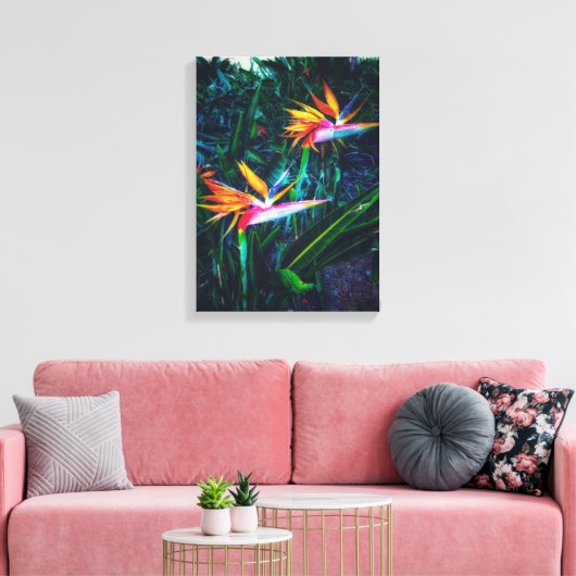 Vogel van het paradijs canvas afdruk (Insitu (Woonkamer))