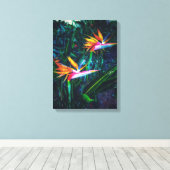 Vogel van het paradijs canvas afdruk (Insitu (Houten vloer))