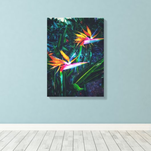 Vogel van het paradijs canvas afdruk (Insitu (Houten vloer))