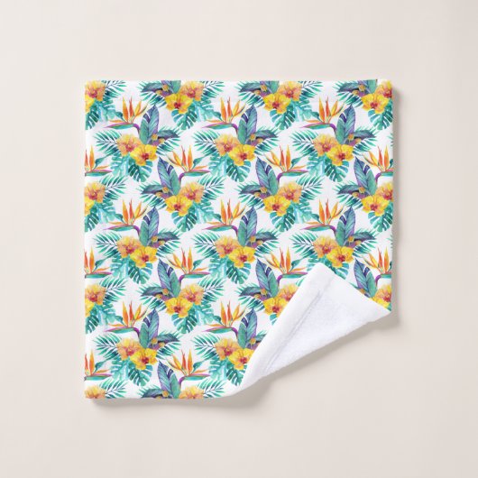 Vogel van het paradijs en het orchidee bad handdoek (Wasdoekje)