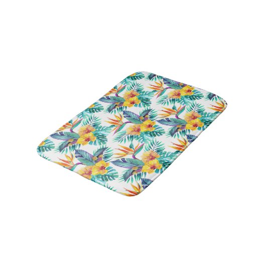 Vogel van het paradijs en het orchidee badmat (Gekanteld)