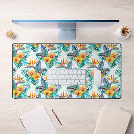 Vogel van het paradijs en het orchidee bureaumat (Kantoor 1)