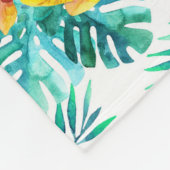 Vogel van het paradijs en het orchidee fleece deken (Hoek)