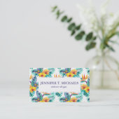 Vogel van het paradijs en het orchidee |Jouw namen Visitekaartje (Staand voorkant)