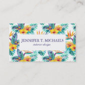 Vogel van het paradijs en het orchidee |Jouw namen Visitekaartje (Voorkant)