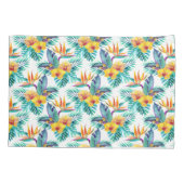 Vogel van het paradijs en het orchidee kussensloop (Achterkant-Links)