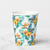 Vogel van het paradijs en het orchidee papieren bekers (Achterkant)