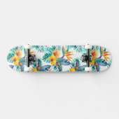 Vogel van het paradijs en het orchidee persoonlijk skateboard (Horizontaal)