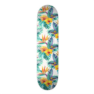Vogel van het paradijs en het orchidee persoonlijk skateboard