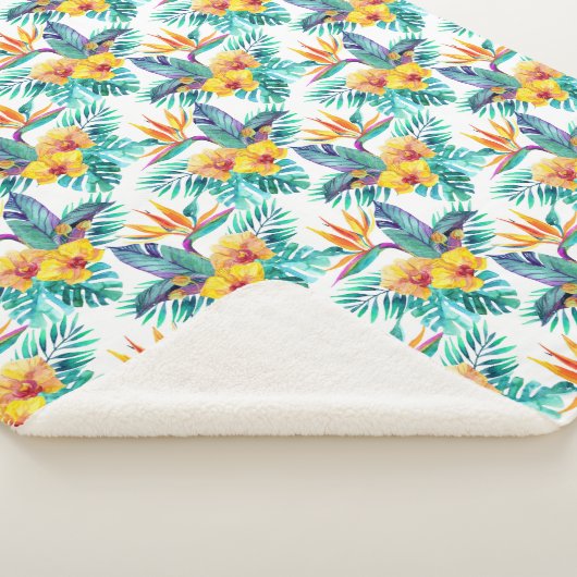 Vogel van het paradijs en het orchidee sherpa deken (3/4)