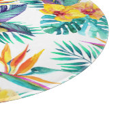 Vogel van het paradijs en het orchidee snijplank (Hoek)