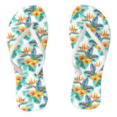 Vogel van het paradijs en het orchidee teenslippers (Voetbed)
