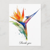 Vogel van het paradijs exotische bloem aanpasbaar briefkaart (Voorkant)