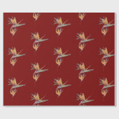 Vogel van het Paradijs Floral Wrapping Paper Cadeaupapier (Vlak)