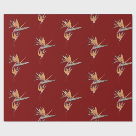 Vogel van het Paradijs Floral Wrapping Paper Cadeaupapier (Vlak)