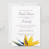 Vogel van het Paradijs Flower Bridal Shower Invita Kaart (Voorkant)