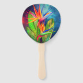 Vogel van het Paradijs Flower Hand Fan Handwaaier (Voorkant)