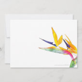 Vogel van het Paradijs Flower Wedding Invitation Kaart (Achterkant)