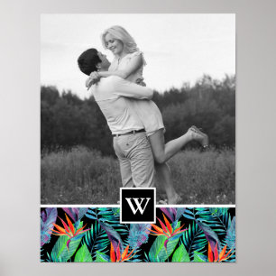 Vogel van het paradijs   Foto en Initiaal toevoege Poster