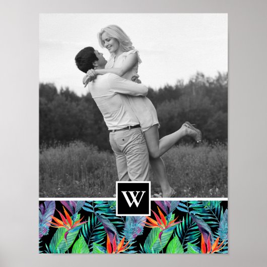 Vogel van het paradijs | Foto en Initiaal toevoege Poster (Voorkant)