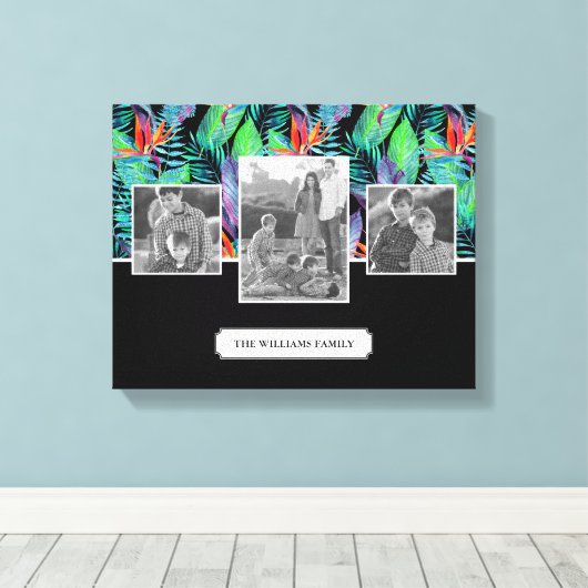 Vogel van het paradijs | Foto en tekst toevoegen Canvas Afdruk (Insitu (Houten vloer))