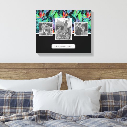 Vogel van het paradijs | Foto en tekst toevoegen Canvas Afdruk (Insitu (Slaapkamer))