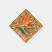 Vogel van het Paradijs gepersonaliseerd Servet (Hoek)