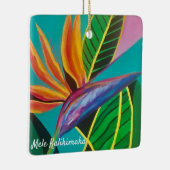 Vogel van het Paradijs geschilderd vakantieornamen Keramisch Ornament (Rechts)