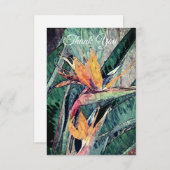 Vogel van het Paradijs Hartelijk dank Bedankkaart (Voorkant / Achterkant)