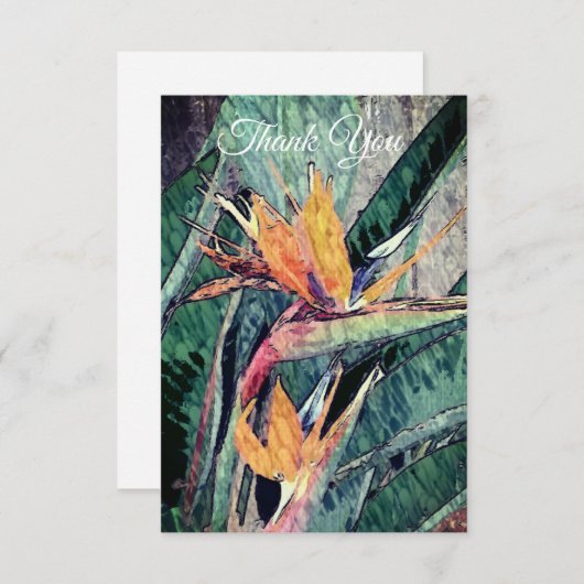 Vogel van het Paradijs Hartelijk dank Bedankkaart (Voorkant / Achterkant)