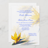 Vogel van het paradijs Hawaiian Wedding Invitation Kaart (Voorkant / Achterkant)