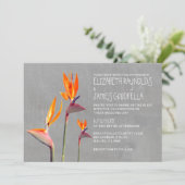 Vogel van het paradijs-huwelijk kaart (Staand voorkant)