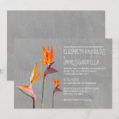 Vogel van het paradijs-huwelijk kaart (Voorkant / Achterkant)