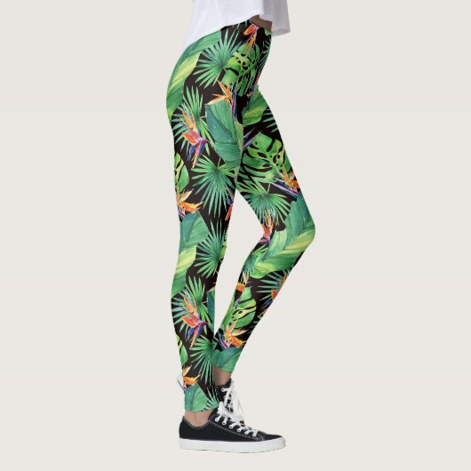 Vogel van het Paradijs in de Oerwoud Tropische Leg Leggings (Rechts)