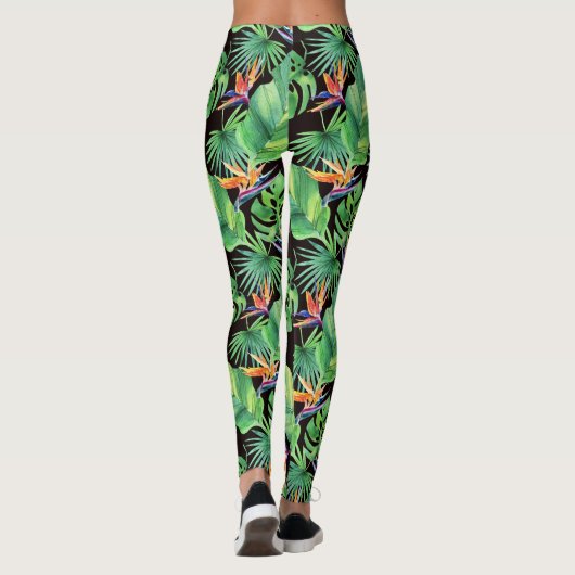 Vogel van het Paradijs in de Oerwoud Tropische Leg Leggings (Achterkant)