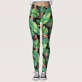 Vogel van het Paradijs in de Oerwoud Tropische Leg Leggings (Voorkant)