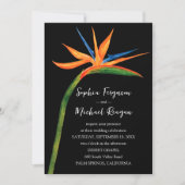 Vogel van het paradijs in één bruiloft kaart (Voorkant)