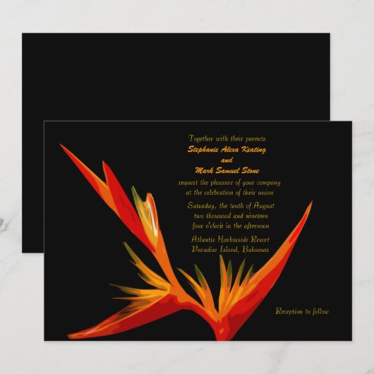 Vogel van het Paradijs Kaart (Voorkant / Achterkant)