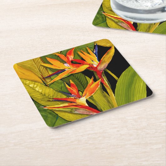 Vogel van het Paradijs Kartonnen Onderzetters (Schuin)