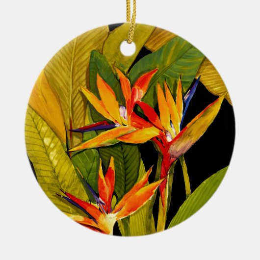 Vogel van het Paradijs Keramisch Ornament (Voorkant)