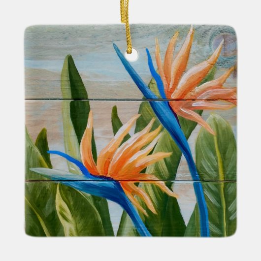 Vogel van het Paradijs Keramisch Ornament (Voorkant)