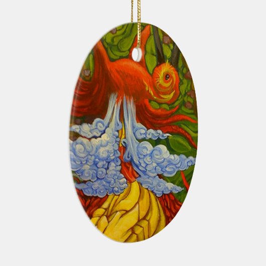 Vogel van het paradijs keramisch ornament (Rechts)